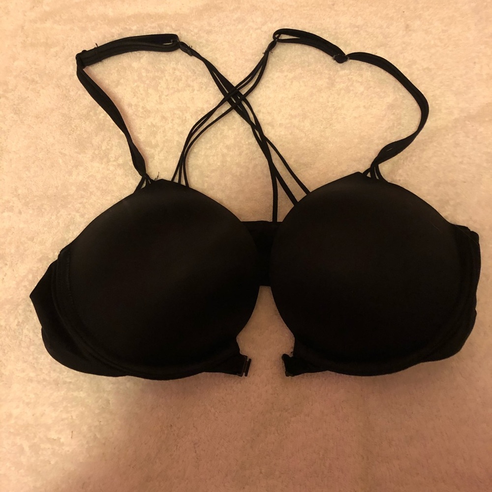 VS bombshell front snap bra in black 34B
